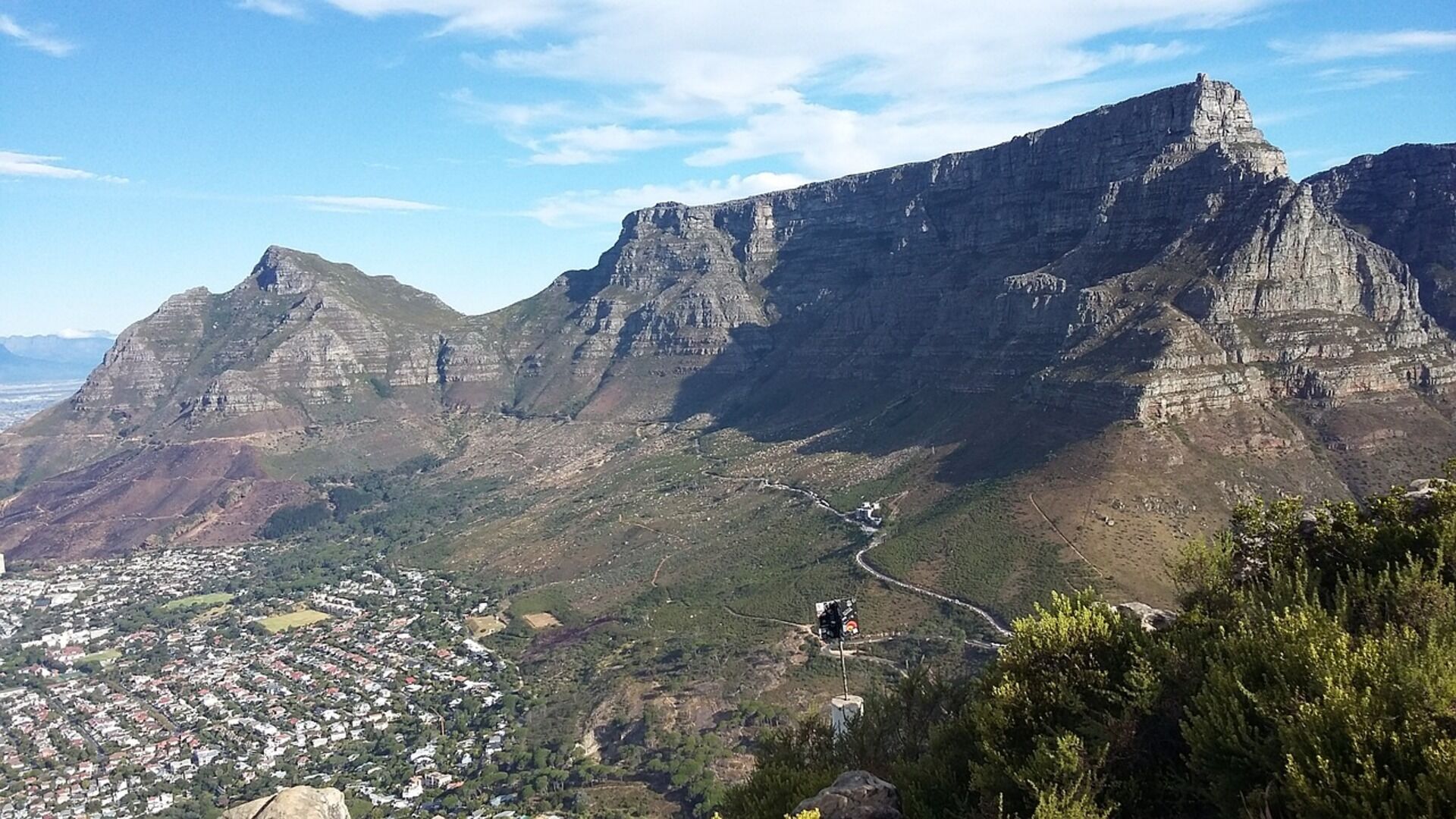 Hiking on Table Mountain near Cape Town